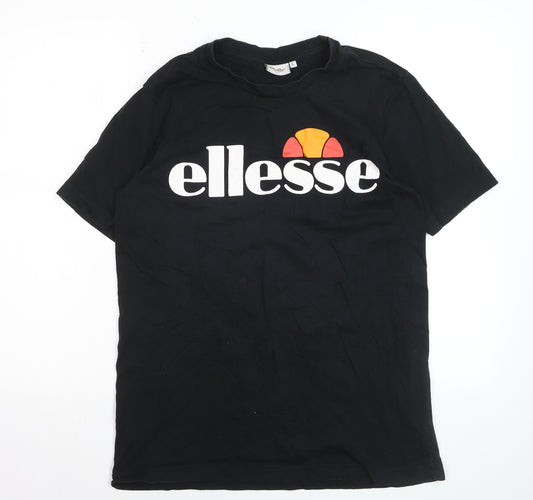 Ellesse Men's Black Logo Graphic Short Sleeve T-Shirt Size L