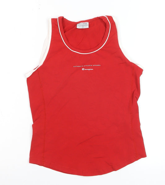 Champion Women's Red Racerback Tank Top M Slim Fit Activewear