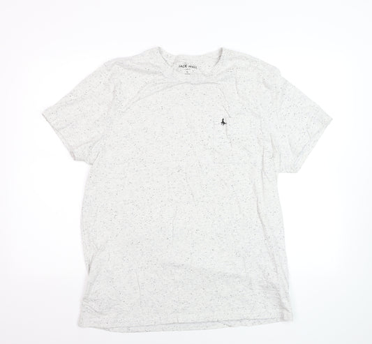 Jack Wills Men's Grey Speckled Slim Fit Crew Neck T-Shirt XL