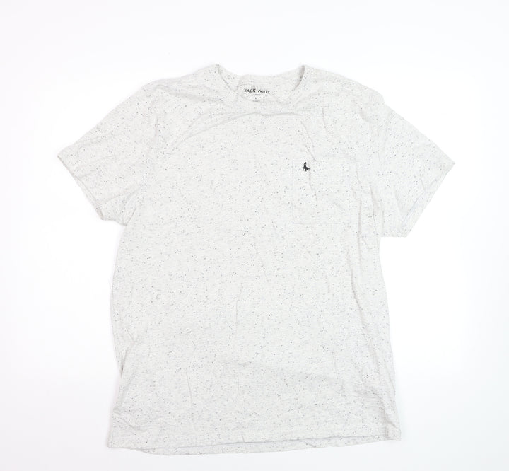 Jack Wills Men's Grey Speckled Slim Fit Crew Neck T-Shirt XL