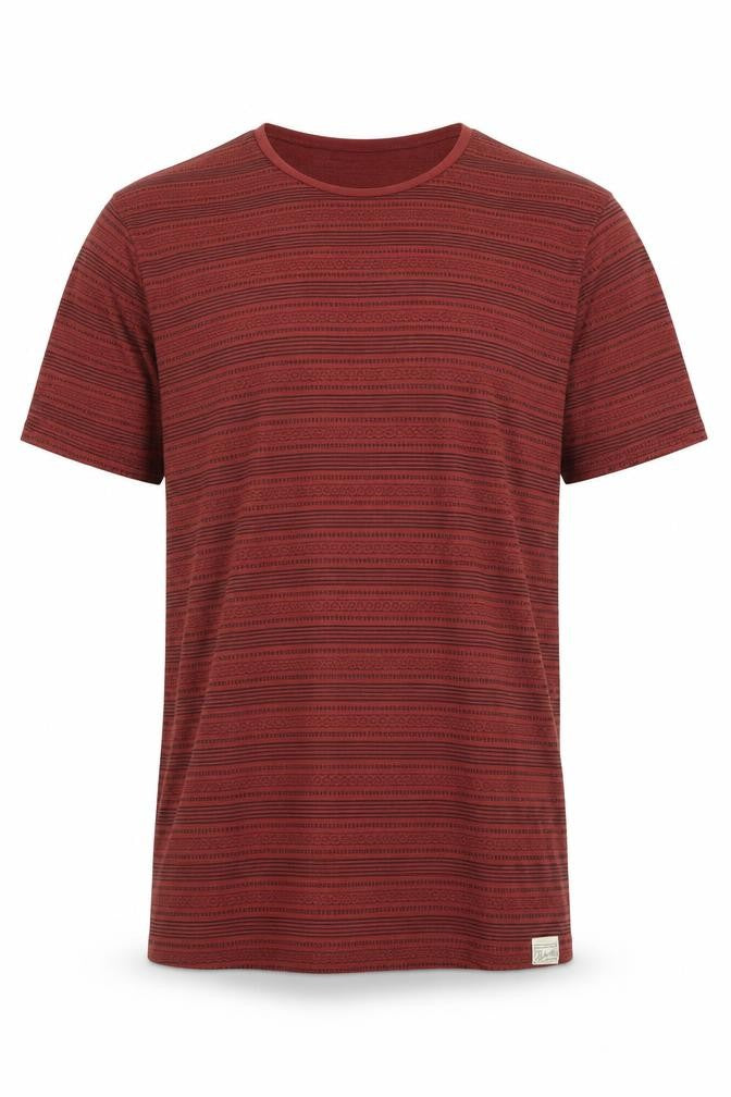 Jack & Jones Men's Red Striped Crew Neck T-Shirt Size L