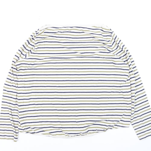 Fat Face Women's Multicoloured Striped Cotton Long Sleeve T-Shirt Size 18