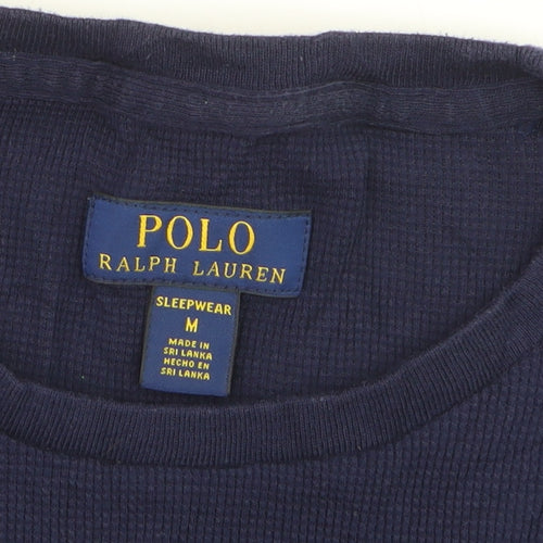 Ralph Lauren Men's Blue Long Sleeve Cotton Knit Top M