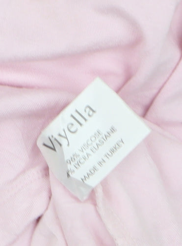 Viyella Women Pink XL Basic Short Sleeve Scoop Neck T-Shirt