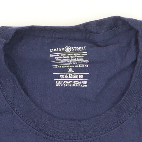 Daisy Street Men's Navy Blue Fortune Teller Graphic T-Shirt XL Cotton
