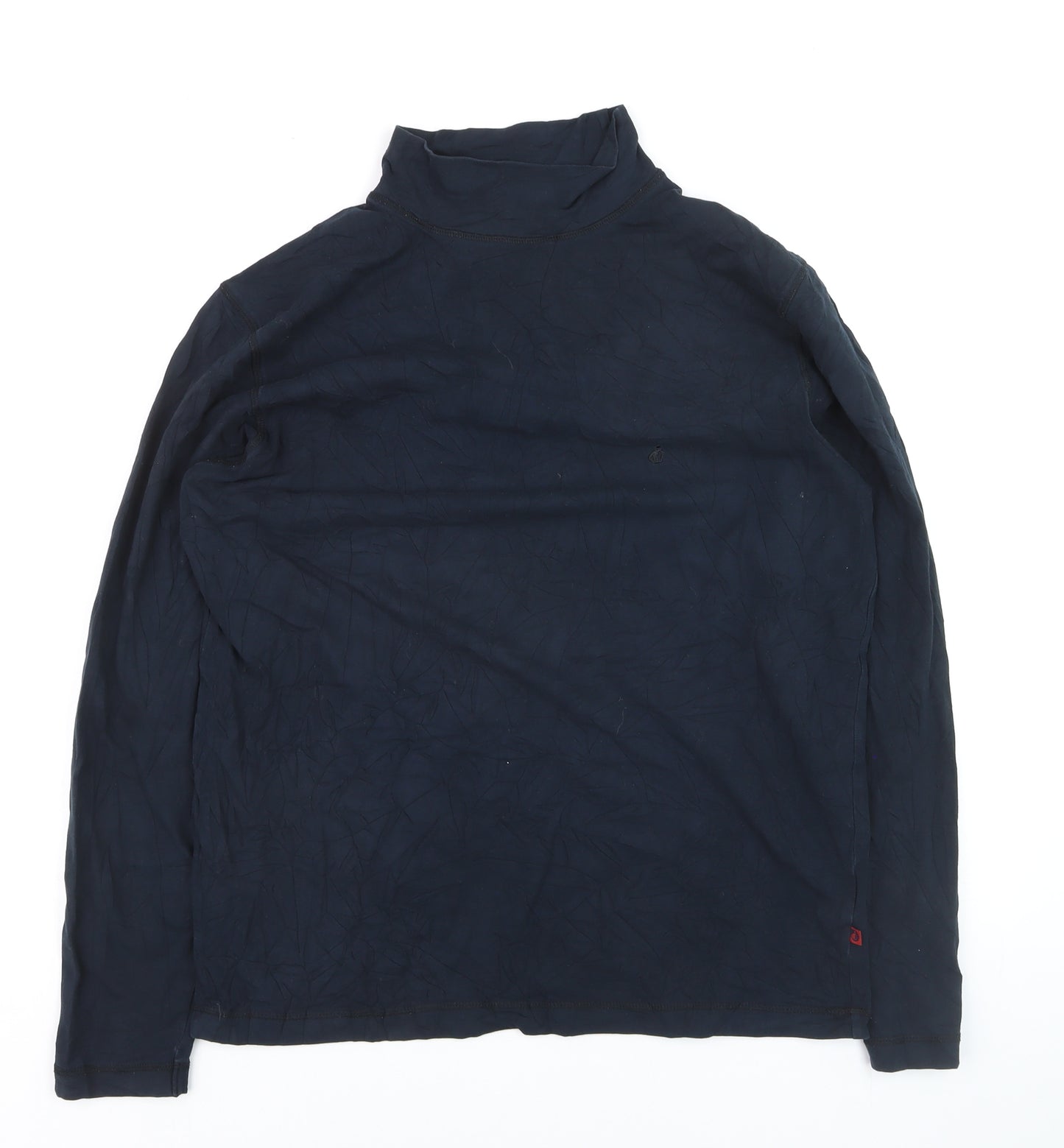 Jockey Mens Blue Long Sleeve Roll Neck Cotton Stretch Top M