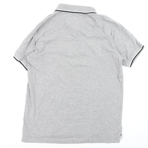 Cerruti 1881 Men's Grey Regular Fit Cotton Polo Shirt L