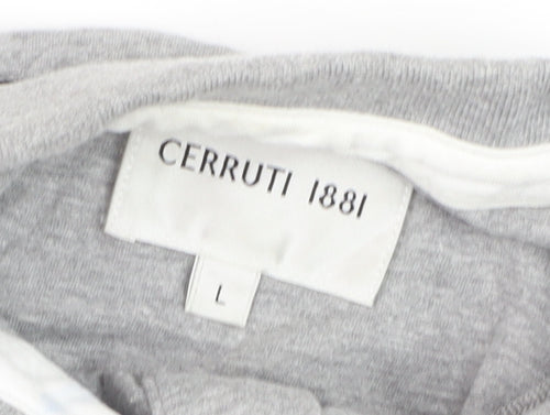 Cerruti 1881 Men's Grey Regular Fit Cotton Polo Shirt L