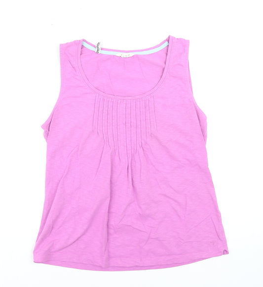 White Stuff Women's Pink Cotton Sleeveless Tank Top UK 12