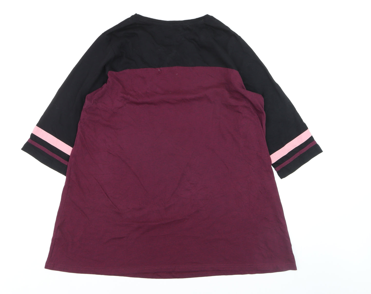 Yours Womens Multicoloured Size 18 3/4 Sleeve Brooklyn Print T-Shirt