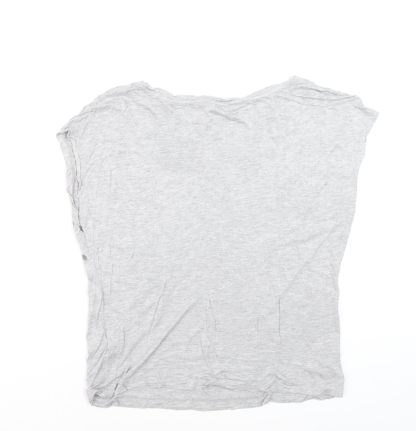 Mint Velvet Women's Grey Bird Print Viscose T-Shirt Size 10