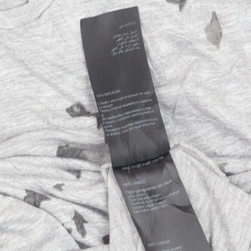 Mint Velvet Women's Grey Bird Print Viscose T-Shirt Size 10