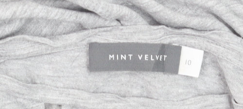 Mint Velvet Women's Grey Bird Print Viscose T-Shirt Size 10
