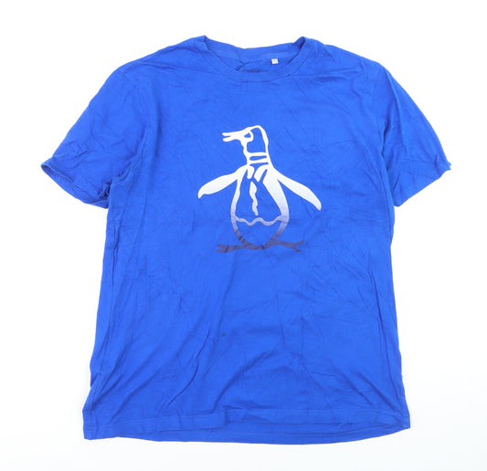 Original Penguin Mens Blue XL Graphic Short Sleeve T-Shirt