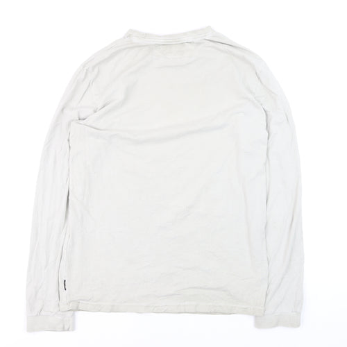 ONLY & SONS Men's Beige Cotton Long Sleeve Casual Top M