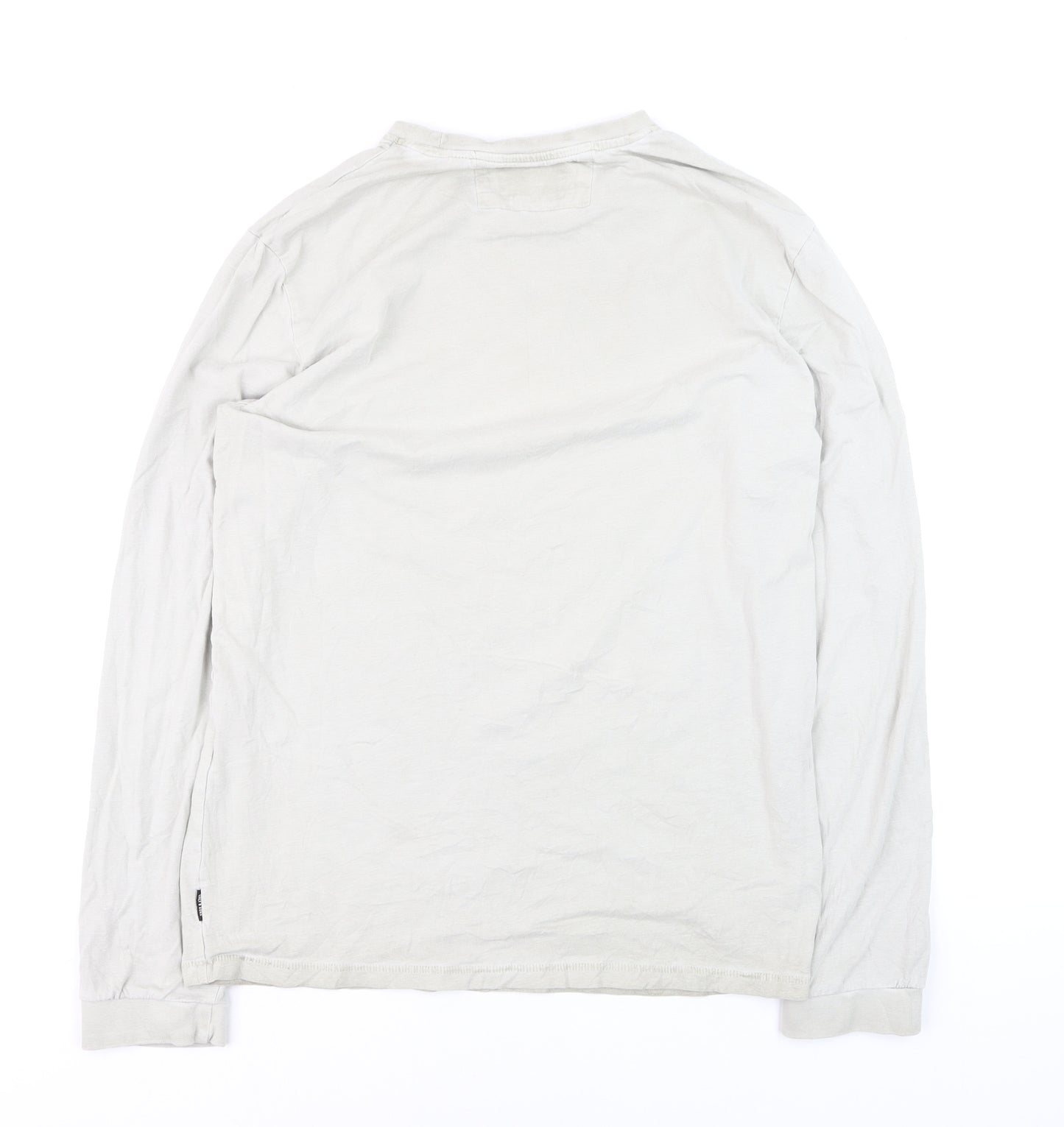 ONLY & SONS Men's Beige Cotton Long Sleeve Casual Top M