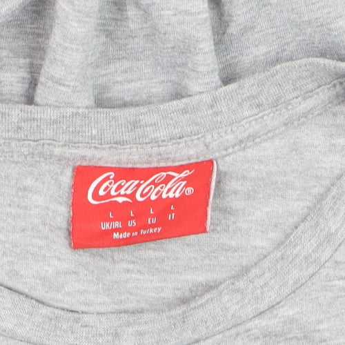Primark Men’s Grey Coca-Cola Christmas Santa T-Shirt Size L