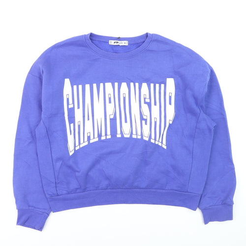 FB Sister Womens Blue Championship Graphic Pullover Sweatshirt XL