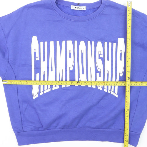 FB Sister Womens Blue Championship Graphic Pullover Sweatshirt XL