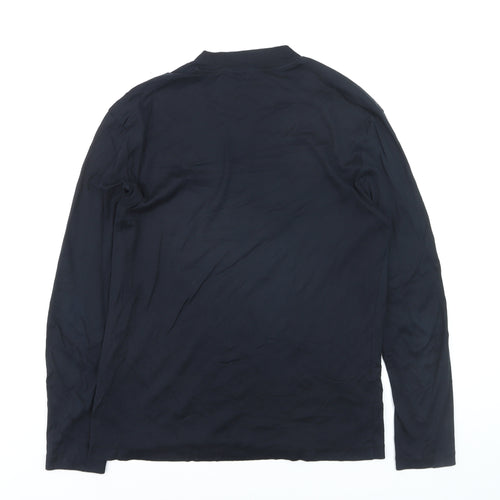 COS Men's Black Long Sleeve Cotton Jersey Top Size M