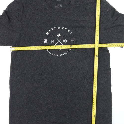 District Men’s Charcoal Grey MathWorks Recycled Cotton T-Shirt Size M