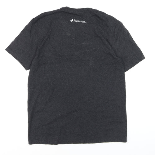 District Men’s Charcoal Grey MathWorks Recycled Cotton T-Shirt Size M