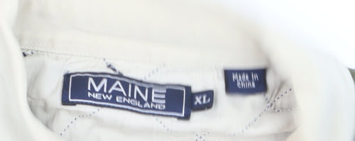 Maine New England Men's Multicoloured XL Striped Long Sleeve Polo Shirt