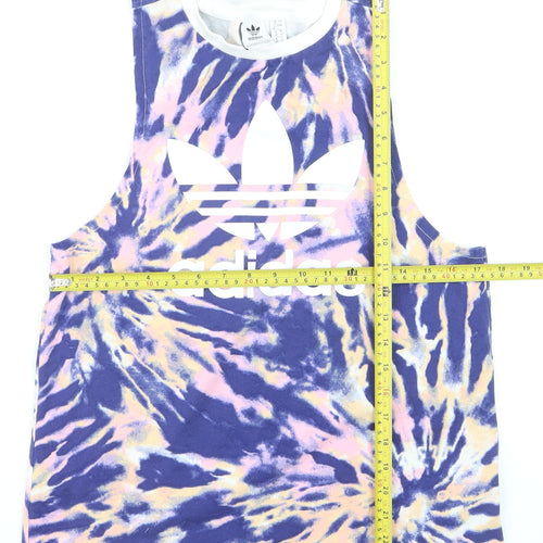 Adidas Men's Multicoloured Tie-Dye Tank Top Size L Regular Fit