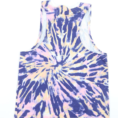 Adidas Men's Multicoloured Tie-Dye Tank Top Size L Regular Fit