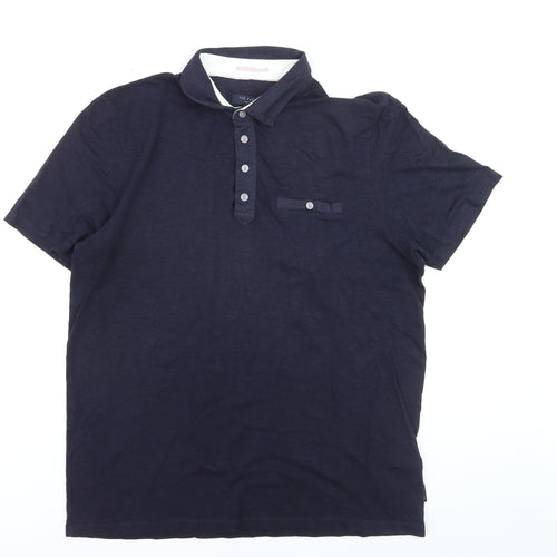 Ted Baker Men’s Blue Cotton Blend Polo Shirt Size L
