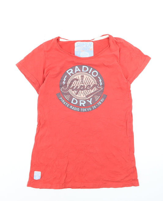 Superdry Men's Red Radio Graphic Print Cotton T-Shirt XL