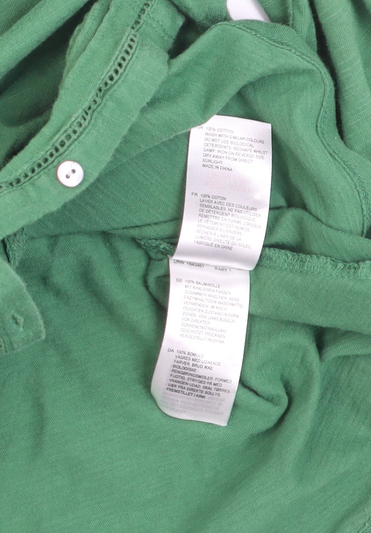 White Stuff Women's Green Cotton Button-Up Shirt UK 12