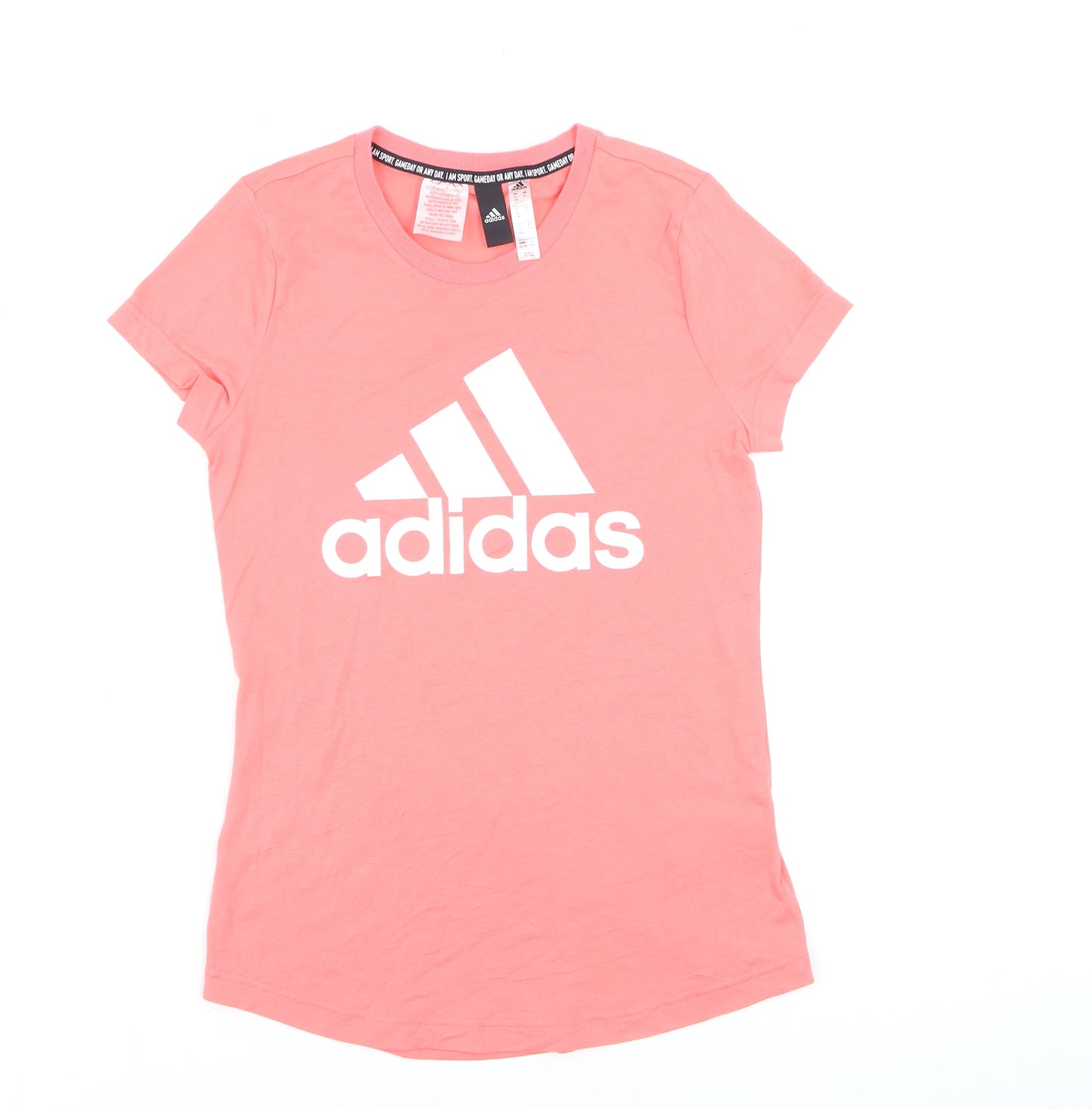 Adidas Teens Pink XL Basic Sports T-Shirt Lightweight Cotton