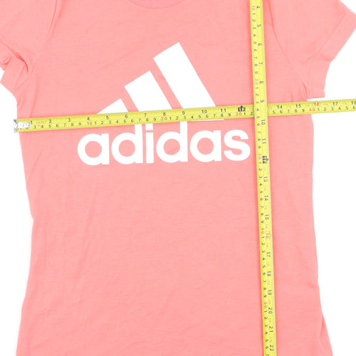 Adidas Teens Pink XL Basic Sports T-Shirt Lightweight Cotton