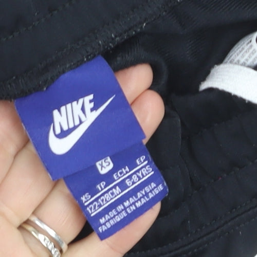 Nike Boys Black XS Jogger Track Pants with Side Stripe