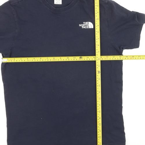 The North Face Men's Blue Small Crew Neck Cotton Outdoor T-Shirt