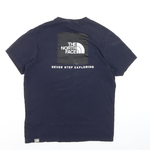 The North Face Men's Blue Small Crew Neck Cotton Outdoor T-Shirt