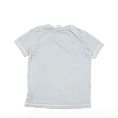 Champion Boys Blue Small Logo T-Shirt Short Sleeve Cotton Top