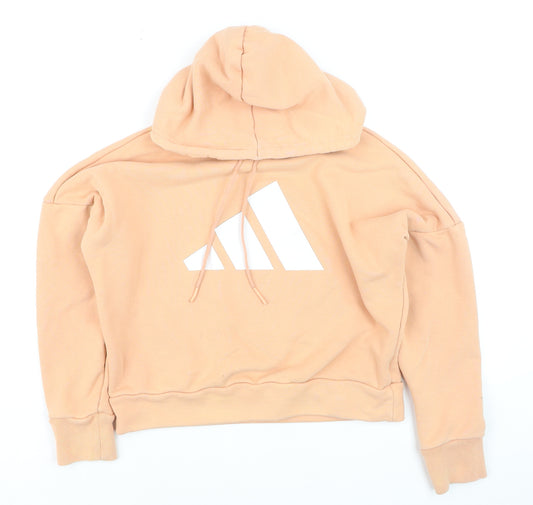 Adidas Women’s Peach Hoodie XS Pullover Hooded Sweatshirt