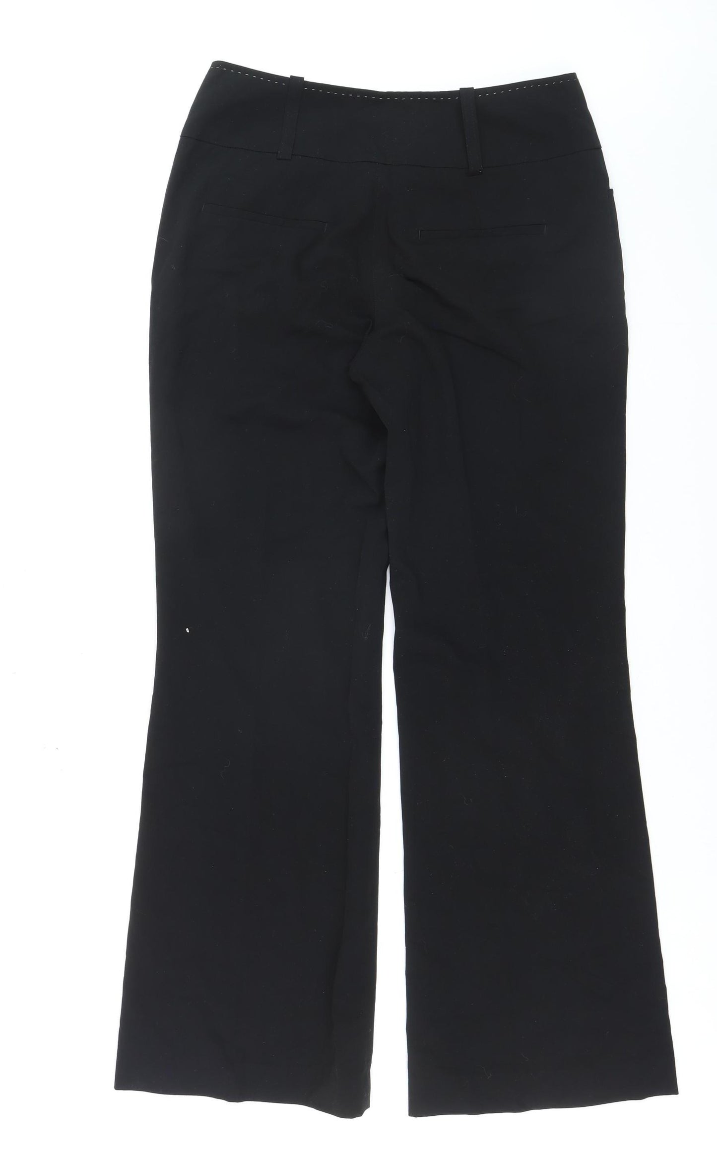 Next Women's Black Dress Pants Size 10 Regular Straight Leg Stretch