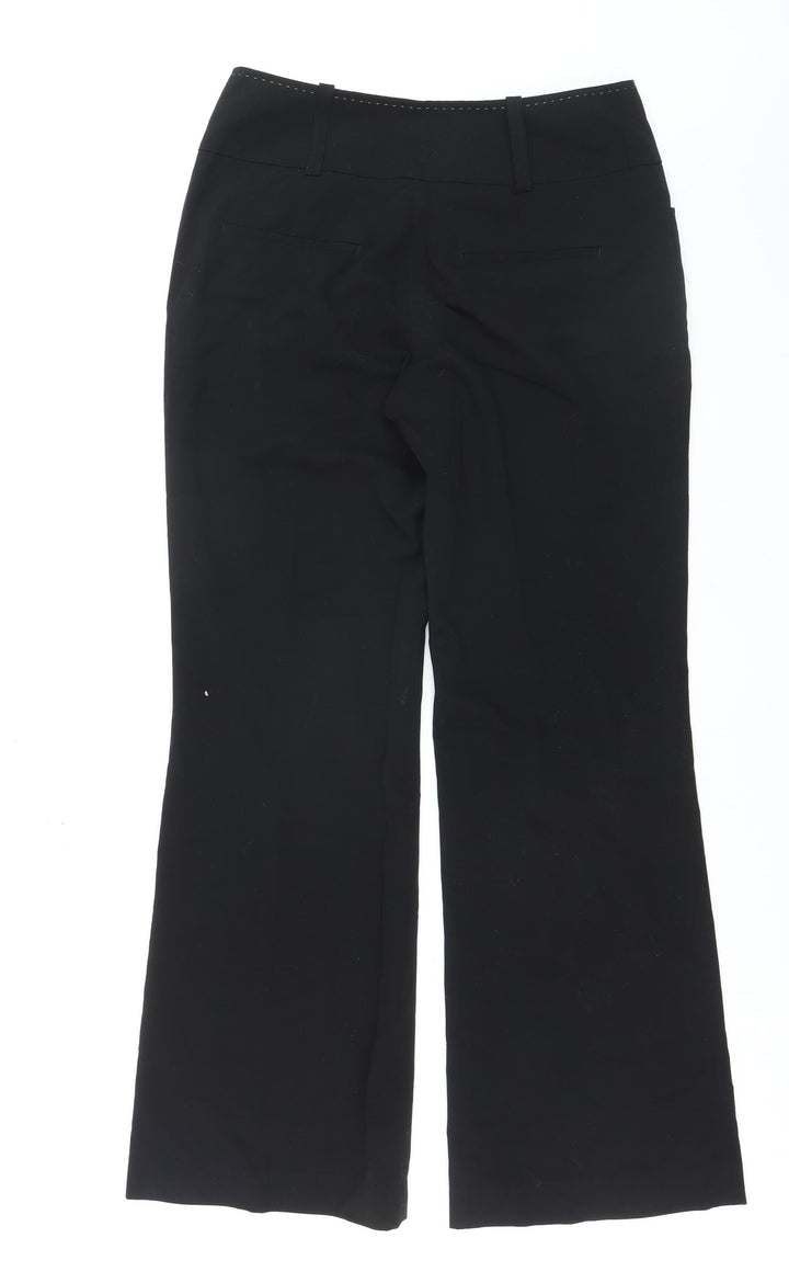 Next Women's Black Dress Pants Size 10 Regular Straight Leg Stretch