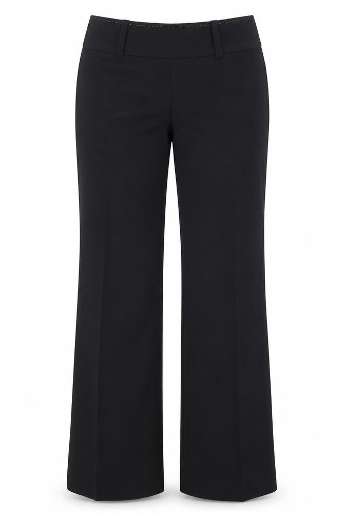 Front view of Next Women's Black Dress Pants, size 10, Regular Straight Leg Stretch
