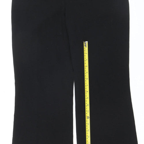 Next Women's Black Dress Pants Size 10 Regular Straight Leg Stretch
