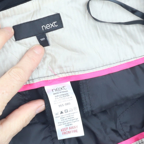 Next Women's Black Dress Pants Size 10 Regular Straight Leg Stretch
