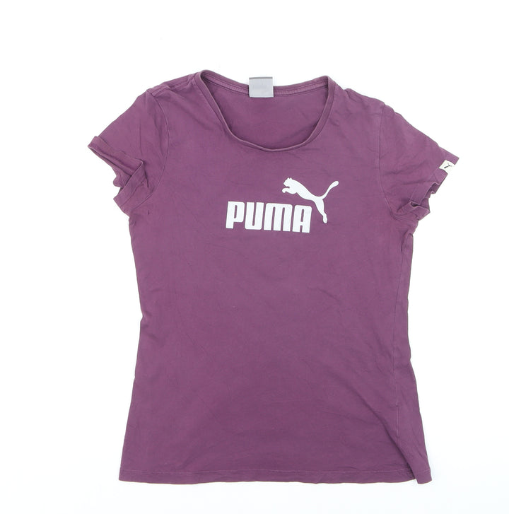 Puma Women's Purple Cotton Short Sleeve T-Shirt Size 12