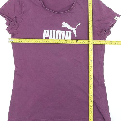Puma Women's Purple Cotton Short Sleeve T-Shirt Size 12