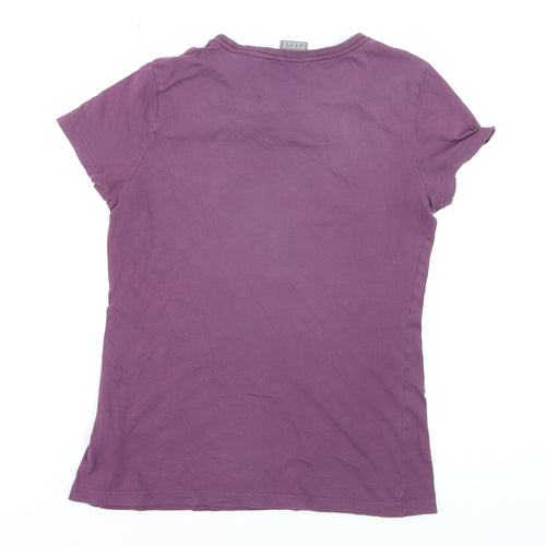 Puma Women's Purple Cotton Short Sleeve T-Shirt Size 12