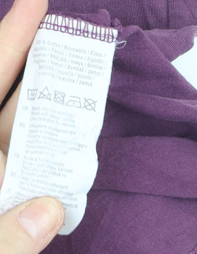 Puma Women's Purple Cotton Short Sleeve T-Shirt Size 12