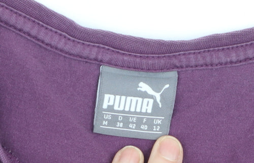 Puma Women's Purple Cotton Short Sleeve T-Shirt Size 12