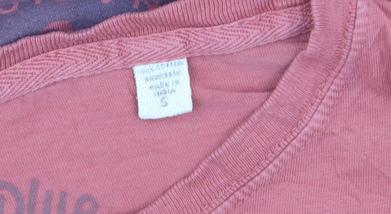 Blue 84 Men's Pink Cotton Banff Canada Long Sleeve Top Size S